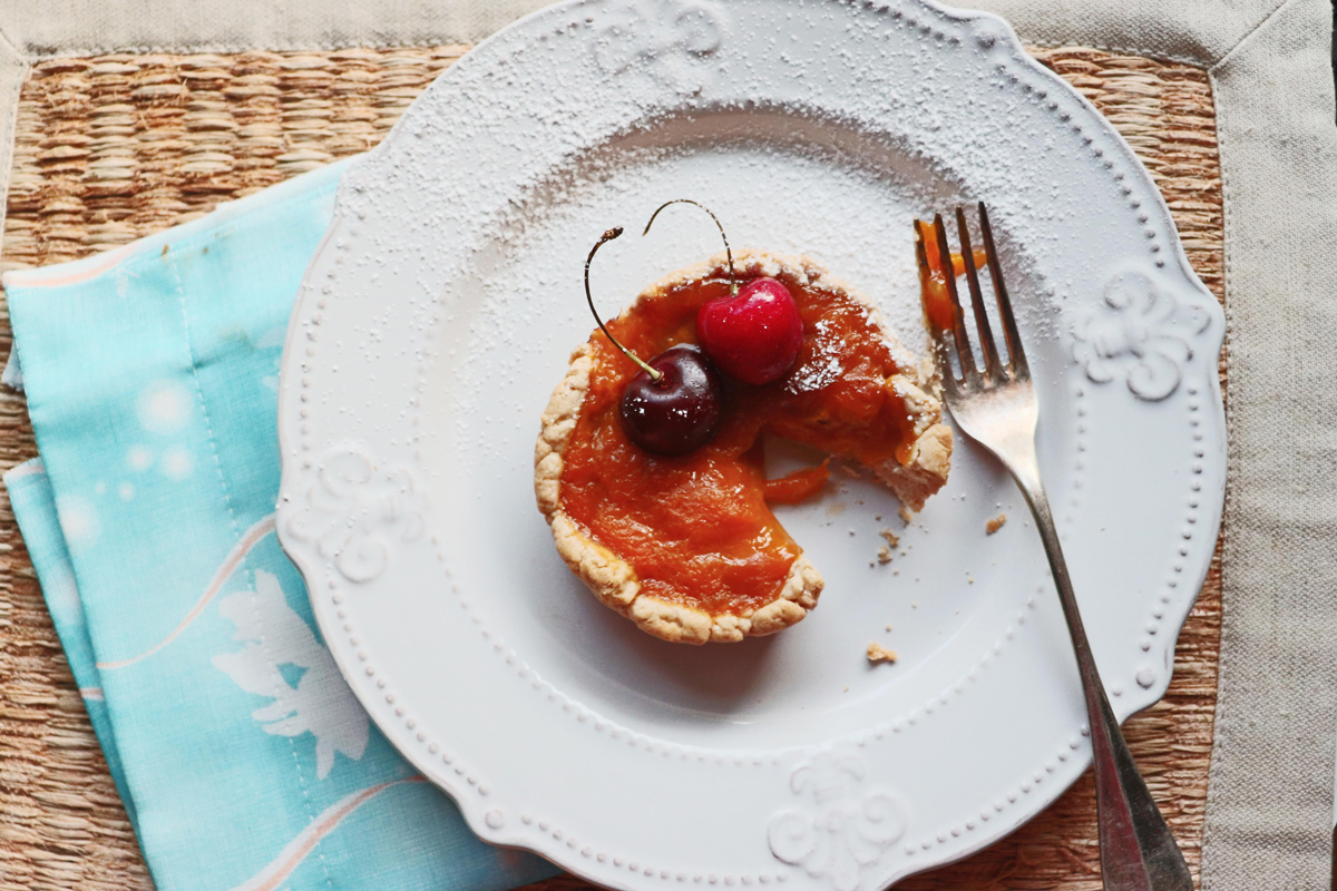 Foto della crostatina di albicocche