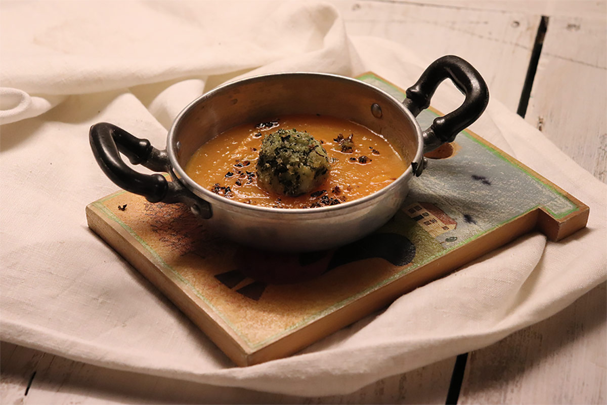 pentolino con polpetta di cavolo nero