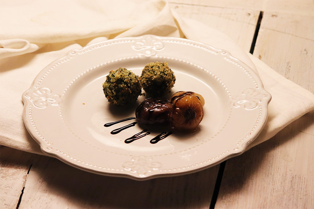 foto delle cipolline in agrodolce con polpette di quinoa