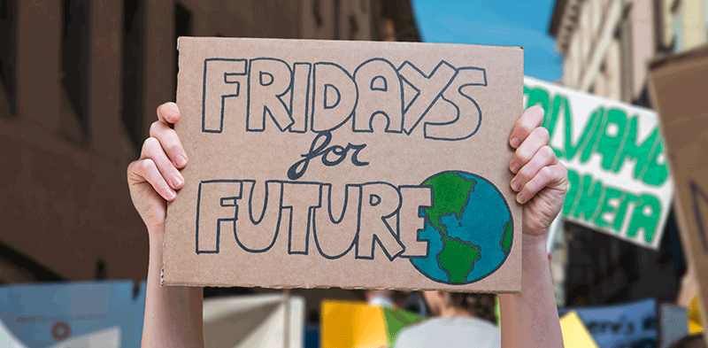 foto di un cartello Fridays for future